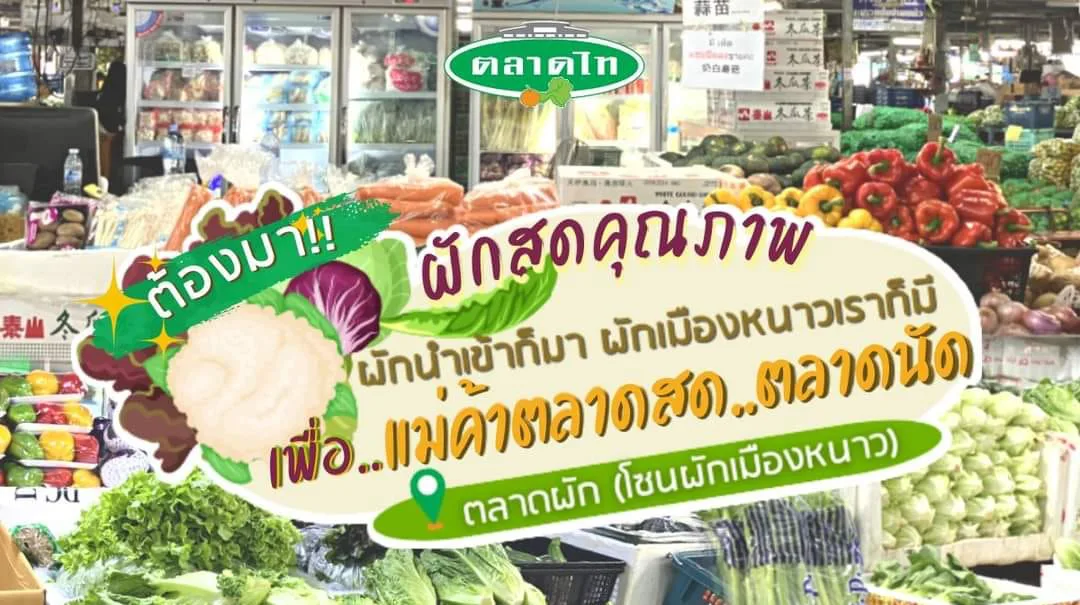 ขายผักสดตลาดผักเมืองหนาว